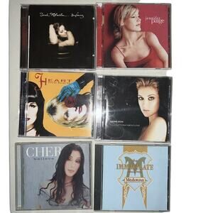 Bundle of 6 Adult Contemporary CD’s - Cher, Madonna, Celine and more